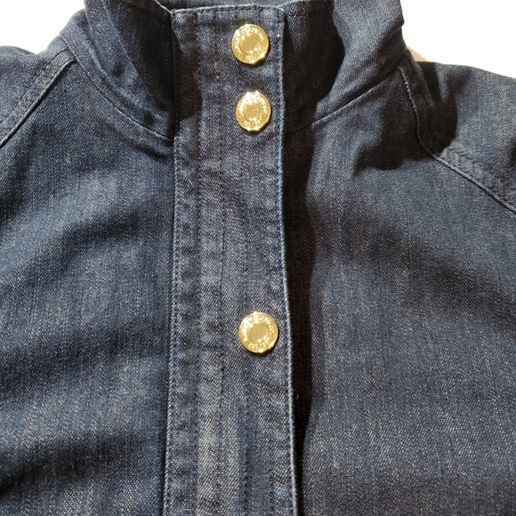 Womens Ralph Lauren Dark Blue Denim Jacket with Gold Details Med - Picture 7 of 11